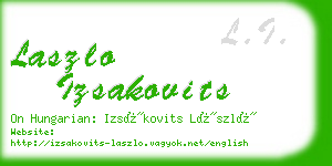 laszlo izsakovits business card